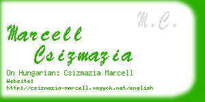 marcell csizmazia business card